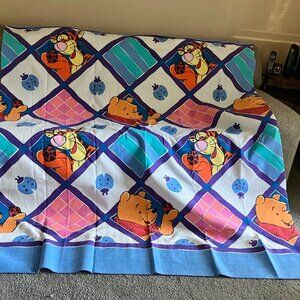 Vintage 72” x 90” Disney Tigger and Winnie The Pooh Blanket